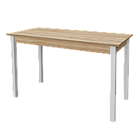 Обідній стіл на білих дерев'яних ніжках МЕН ф-ка Неман 1180*580*750 мм