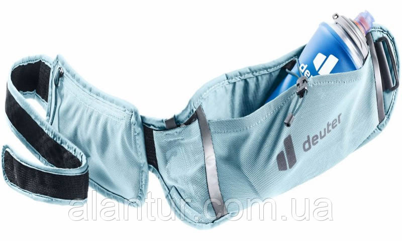 Поясна сумка Deuter Shortrail I (3077 lake) - легкий біговий пояс з кишенями для телефону та фляг., фото 1