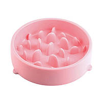 Petmax Slow Food Bowl Миска-лабиринт для медленного кормления собак Цвет: розовый
