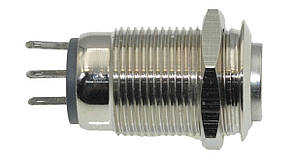 Кнопка антивандальная d18mm різьблення 16mm h28mm 3 контакти