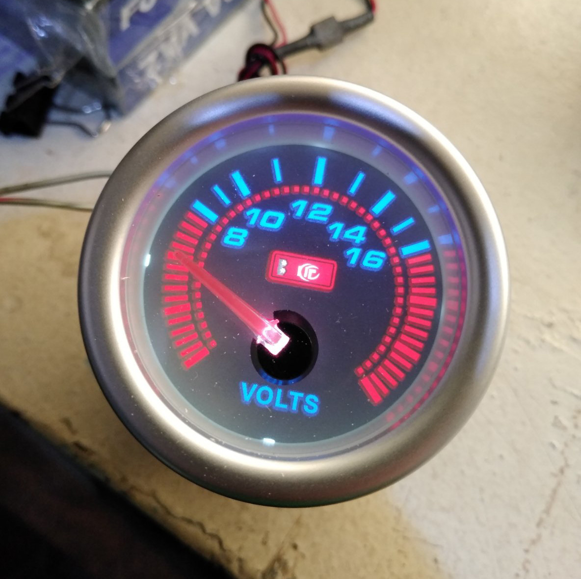 Вольтметр Стрелочный Ket Gauge 7701-3 LED Диодный Ø52мм Врезной Прибор ...