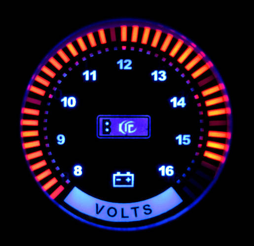 Купить Вольтметр стрелочный Ket Gauge 9901 LED диодный Ø52мм врезной ...