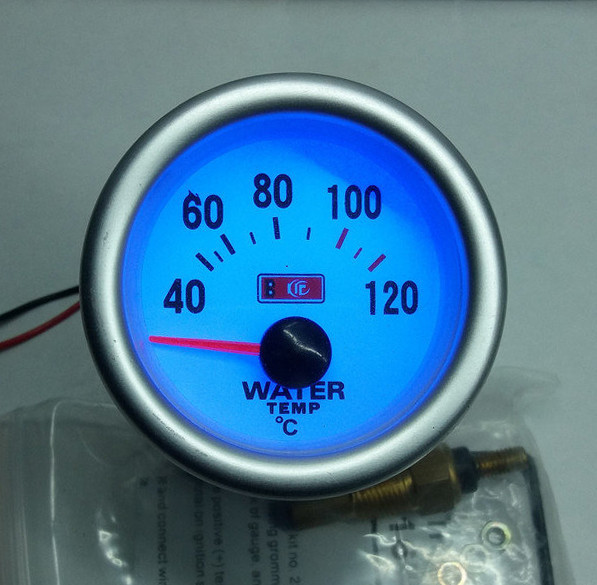 Показник температури води стрілковий Ket Gauge 7702 LED діодний Ø52мм прилад датчик автомобільний