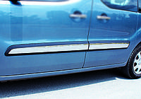 Боковые молдинги накладки на двери Peugeot Partner Пежо Партнер 2008- 4шт