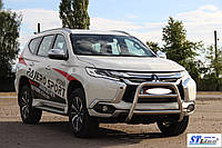 Кенгурятник Mitsubishi Pajero Sport 16+ защита переднего бампера кенгурятники на для Митсубиси паджеро Спорт