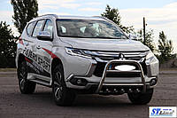 Кенгурятник Mitsubishi Pajero Sport 16+ защита переднего бампера кенгурятники на для Митсубиси паджеро Спорт