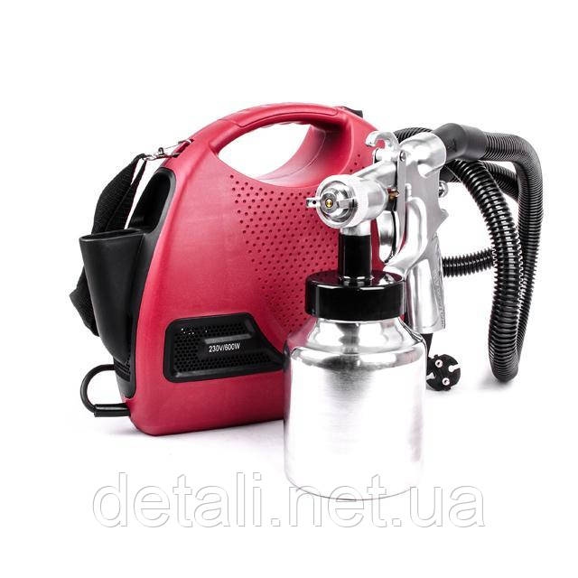 Фарбопульт електричний HVLP 600 Вт, форсунка 1.8 мм, бачок 1л., 0.14-0.70 Бар, 450-550 мл / хв, фото 1