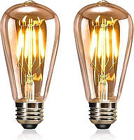 Світлодіодна лампа Едісона YOUDIAN, старовинна лампочка, світлодіодні лампи 4W E27 2700K ST64