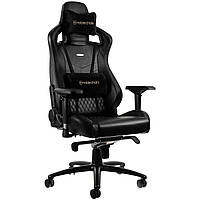 Кресло геймерское Noblechairs EPIC Real Leather Black Натуральная кожа Черное