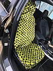 Автомобільні універсальні чохли салону на сидіння Хутряні жовті хутряні комплект, фото 3