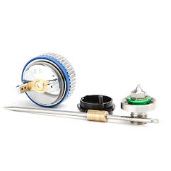 Комплект форсунки 0.8мм для фарбопульта HVLP II mini PT-0128 (дюза, повітряна головка, голка)