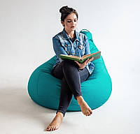 Кресло мешок мята Оксфорд, бескаркасное кресло груша 3ХL (100х140 см) с внутренним чехлом, пуфик, мешок