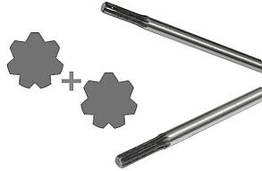 Вал триммера 7 зубів L 153 см d 8mm