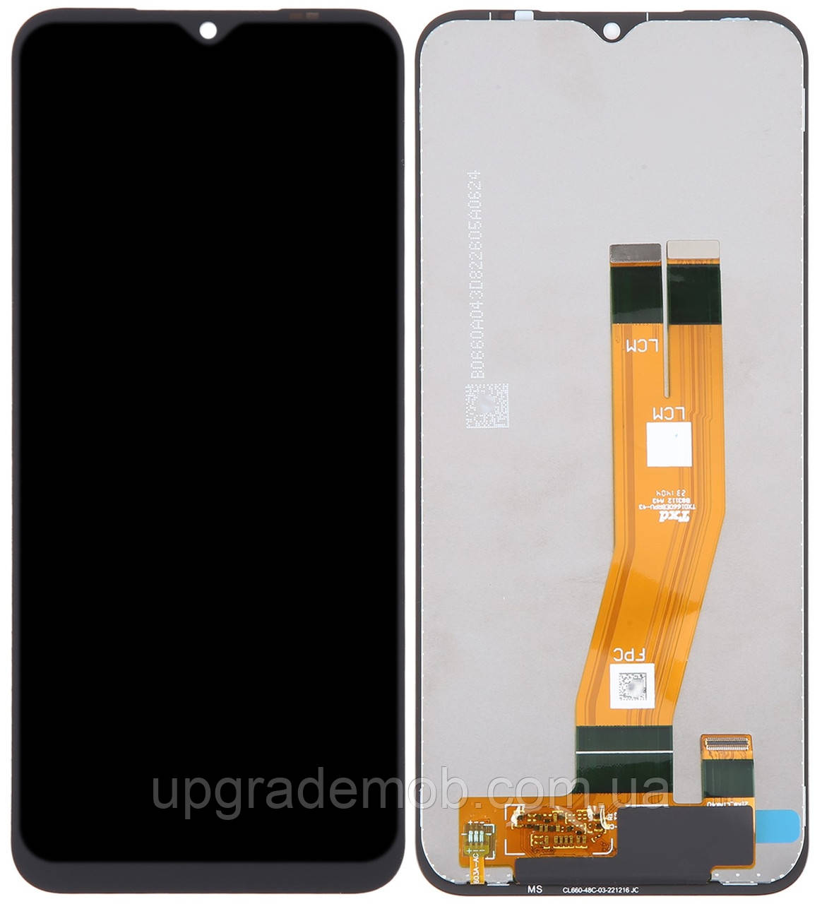 Дисплей-модуль тачскрин Samsung A145 Galaxy A14 4G чорний чорний шлейф оригінал
