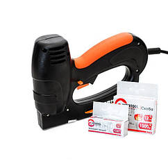 Степлер електричний під скобу 11.3 * 0.70 * 8-16мм, цвях 8-16мм, 750Вт, 20 уд / хв.