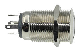 Кнопка антивандальная d18mm різьблення 16mm h27mm 5 контактів індикація