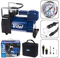 Автомобильный компрессор ViTOL К-50 150psi/15Amp/40л/прикурювач автомобильный насос для подкачки шин