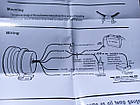 Прилад покажчик тахометр + температури води + тиску масла + стрілочний вольтметр 7787-1 LED з відсіченням, фото 5