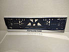 Рамка для номера номерного знака з нержавіючої сталі з написом Sprinter, фото 2