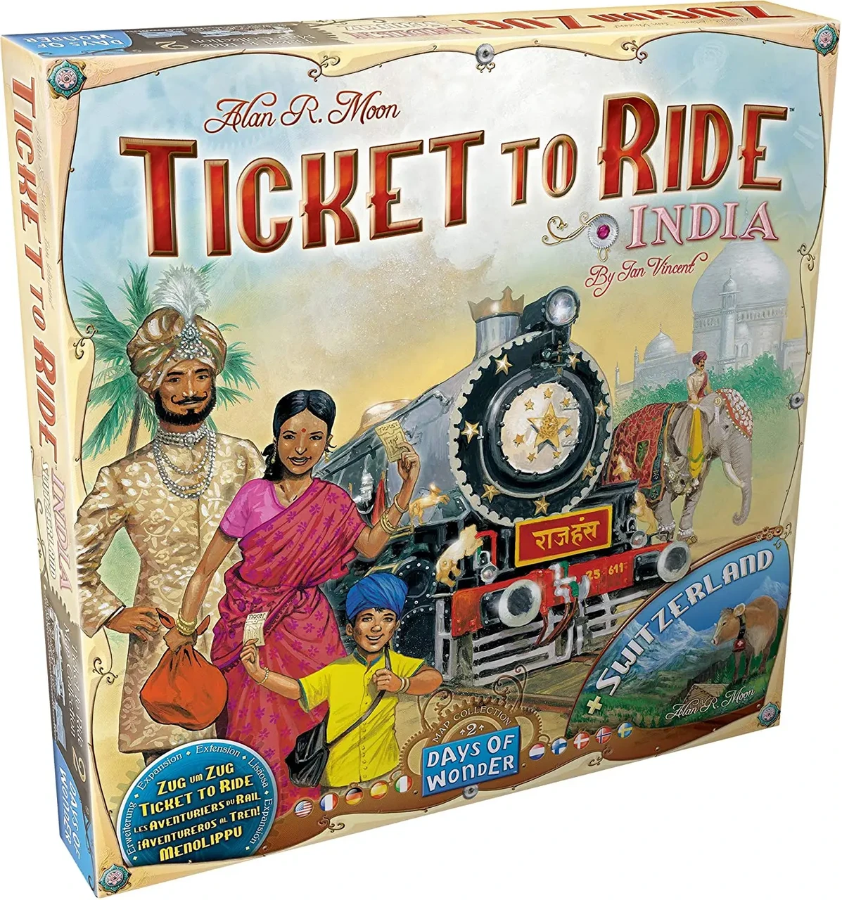 Настільна гра Ticket To Ride: India & Switzerland (Квиток на поїзд: Індія та Швейцарія) (дополнение)