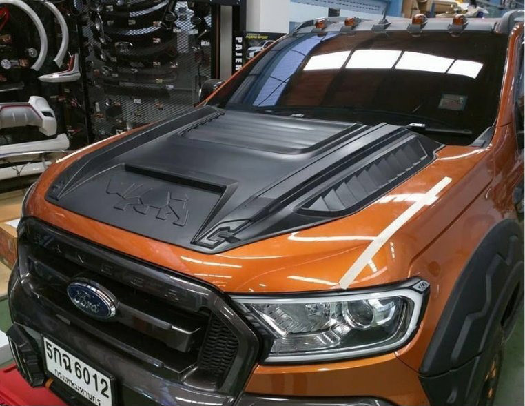 Ford Ranger T6 T7 2015+ накладка на капот стиль Rhino