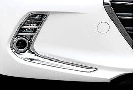Hyundai Elantra AD 2016+ хром накладки на передні протитуманні фари