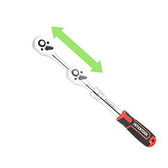 Рукоятка з храповим механізмом телескопічна, 72 зуба 3/8 , Cr-V STORM