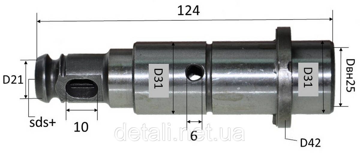 Ствол перфоратора Bosch 2-24 голый аналог 1616490061 - фото 2 - id-p306470846