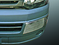 Накладки на передний бампер VW T5 Multivan 2010-2015 2шт реснички Защитные декоративные накладки на бампер