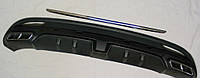 Hyundai Elantra MD 2012+ накладка на задний бампер диффузор Black стиль F1