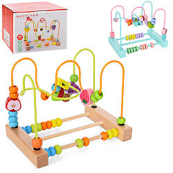 Дерев'яна іграшка MD 1850 дитячий ігровий набір Лабіринт на дроті