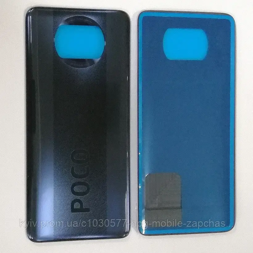 Задня панель корпусу (кришка акумулятора) Xiaomi Poco X3 Pro Black сервісний оригінал, фото 1