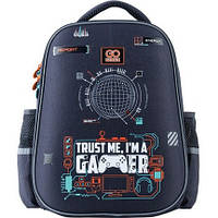Рюкзак шкільний напівкаркасний для хлопчика GoPack Education 165M-5 Gamer 38*28*13см синій