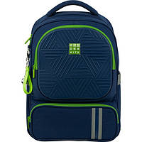 Рюкзак шкільний напівкаркасний для хлопчика KITE Wonder 38*28*15см синій
