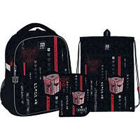 Рюкзак шкільний для хлопчика KITE + пенал + сумка для взуття 531M Transformers
