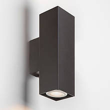 Бра хай-тек з чорним квадратним металевим корпусом MR16 GU10 20х6х10 см