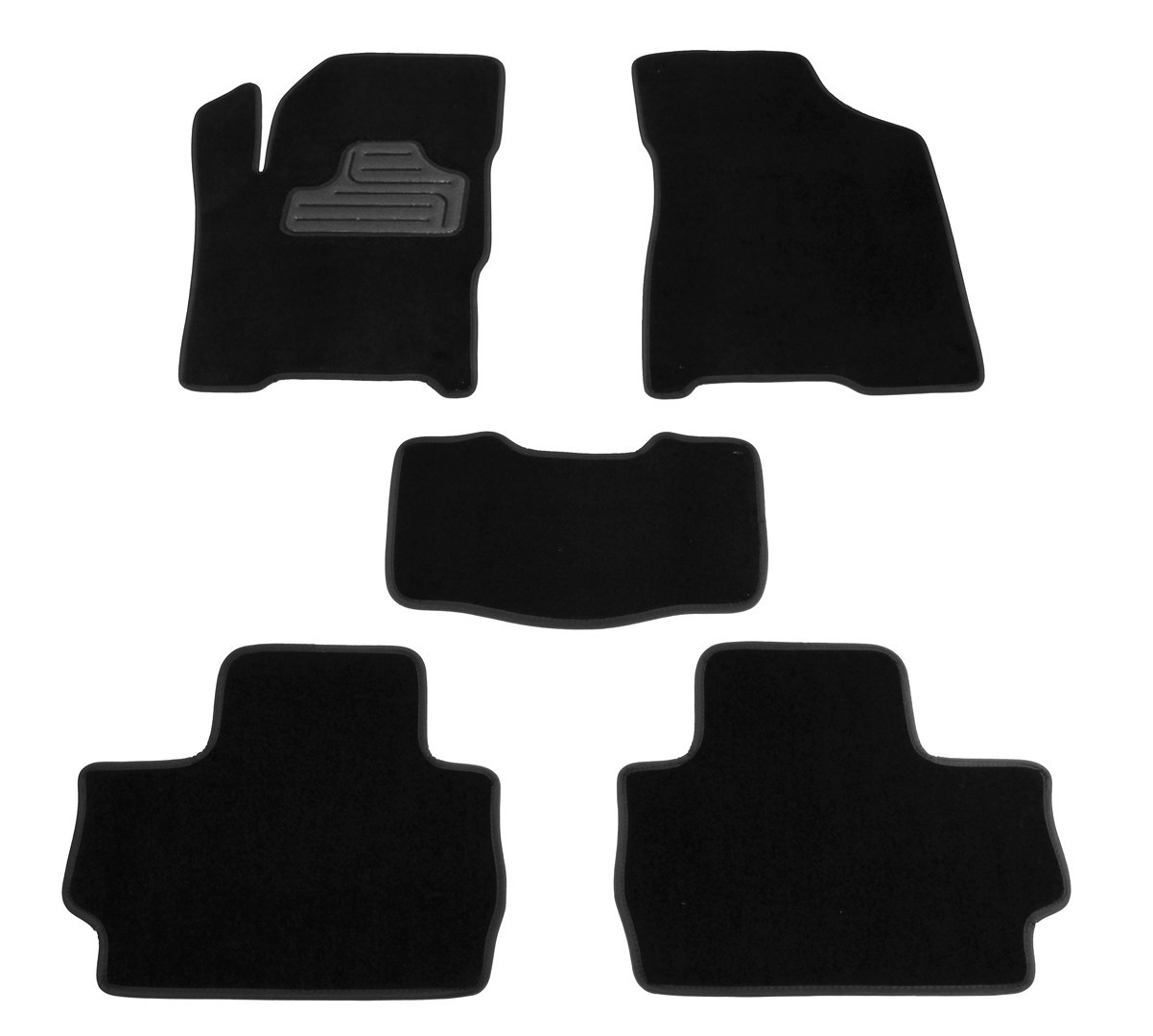Ворсові килимки в салон авто Pro-Eco на у CHERY A13 mkI 11-15 Чери А13 чорні