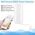 Бездротовий WiFi датчик витоку води зі звуковою синулізацією Tuya alarm water detector. Tuya/Smart Life, фото 3