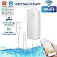 Бездротовий WiFi датчик витоку води зі звуковою синулізацією Tuya alarm water detector. Tuya/Smart Life, фото 4