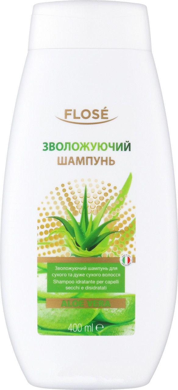 Зволожуючий шампунь для сухого та дуже сухого волосся Flose Aloe Vera 400 мл