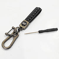 Брелок для ключей Audi Ауди плетеный с карабином Брелок для автомобильных ключей