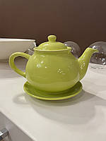 Чайник заварювальний (заварник) керамічний для чаю Pengo Italy зелений 500 мл (6444).Хіт!