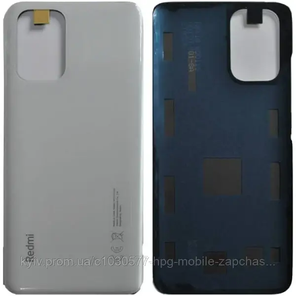 Задня панель корпусу (кришка акумулятора) Xiaomi Redmi Note 10 / Note 10S White сервісний оригінал, фото 1
