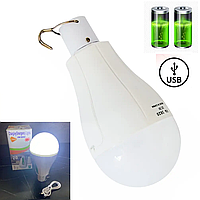 Светодиодная лампа с аккумулятором подвесная Led лампочка аккумуляторная светильник для кемпинга OKGO 20 Watt