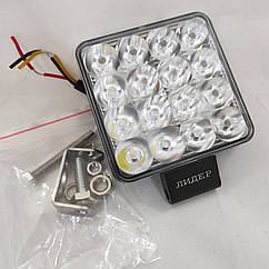 48W дальнє строб 80х100х20 LIDER додаткова світлодіодна протитуманна автофара LED фара 12в 24в ЛІДЕР