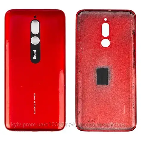 Задня панель корпусу (кришка акумулятора) Xiaomi Redmi 8 Red зі склом камери оригінал, фото 1