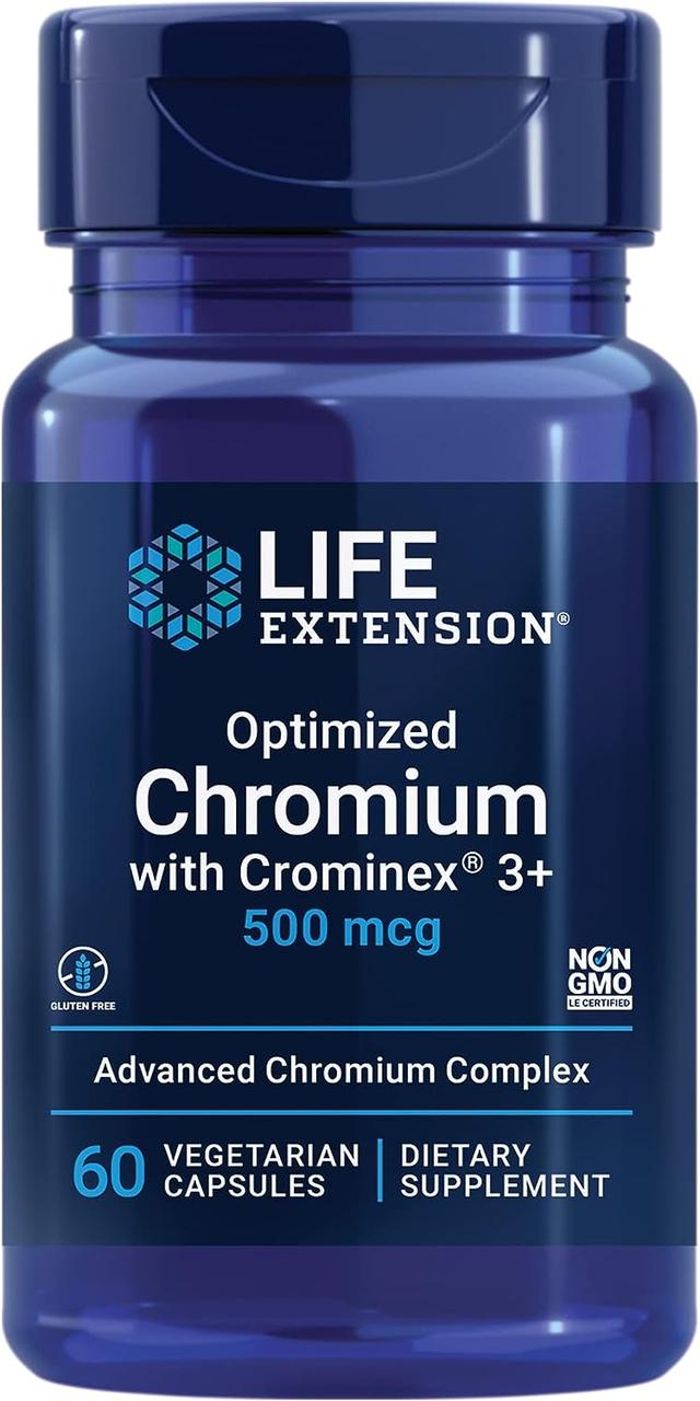 Life Extension Optimized Chromium with Crominex 3+ / Оптимізований хром 500 мкг 60 капсул