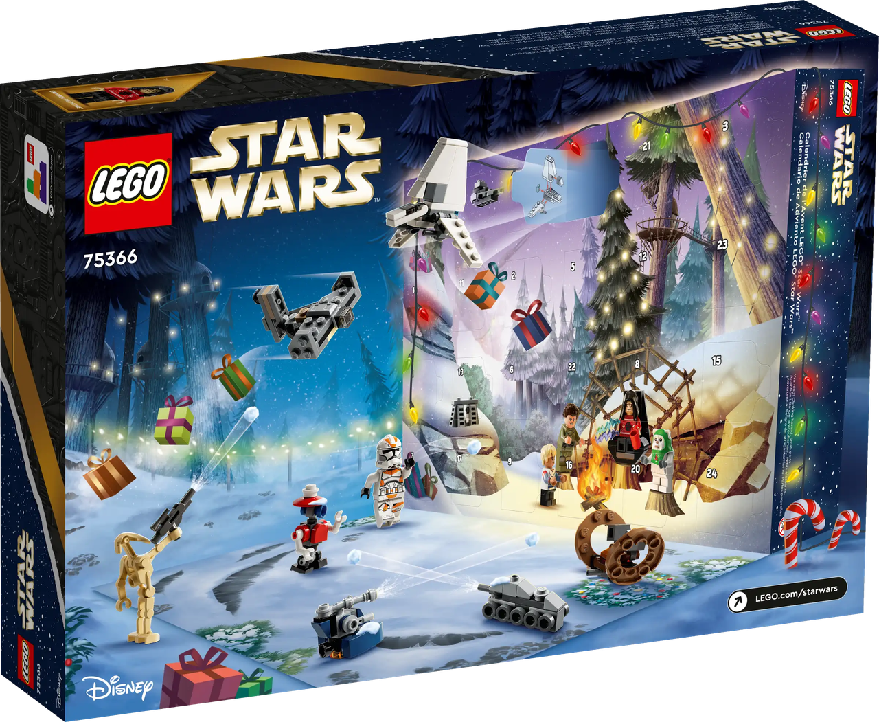 Новорічний Адвент календар LEGO Star Wars 75366 Різдвяний конструктор Лего 2024