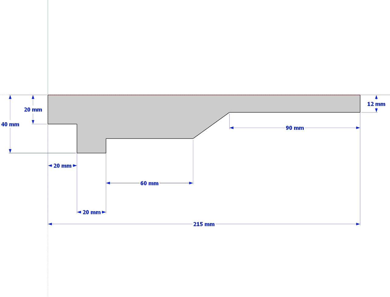 Гіпсовий карниз із підсвіткою 215х40 мм, фото 1