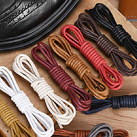 Круглі шнурки з просоченням для черевиків кольорові, 120 см
